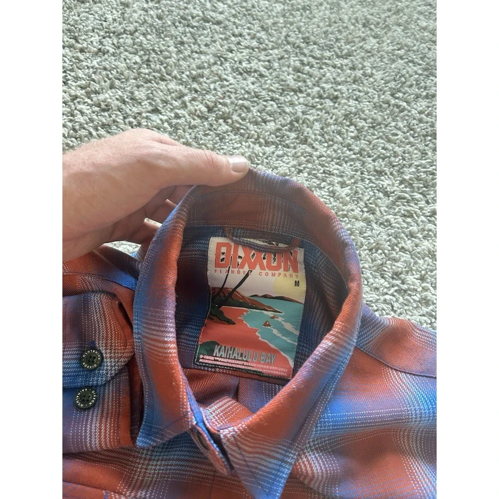 Dixxon Men's Medium Pearl Snap Kaihalulu Bay Long Sleeve Button Down Flannel